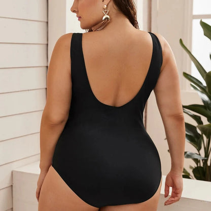 Maillot de Bain Grande Taille | Fleurs Imprimer 1 Pièce