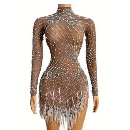 Maternité Robe Transparente en Maille