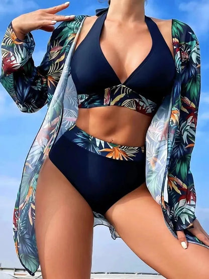 Ensemble de Bikini à Imprimé Floral