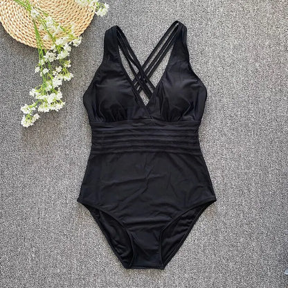 Maillot de Bain Dos Nu Croisé à Cordes