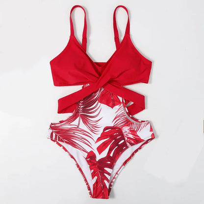 Maillot de Bain Rouge Femme | Tricoté Bikini 1 Pièce - BREEZE BEEZ