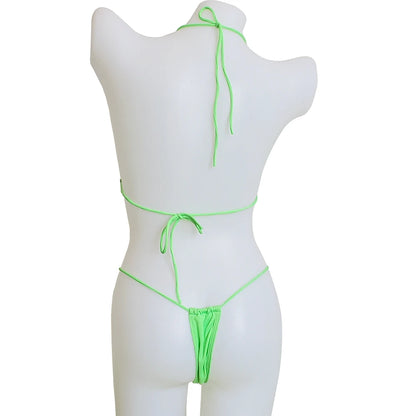 Maillot de Bain Bikini String Elastique ultra fin