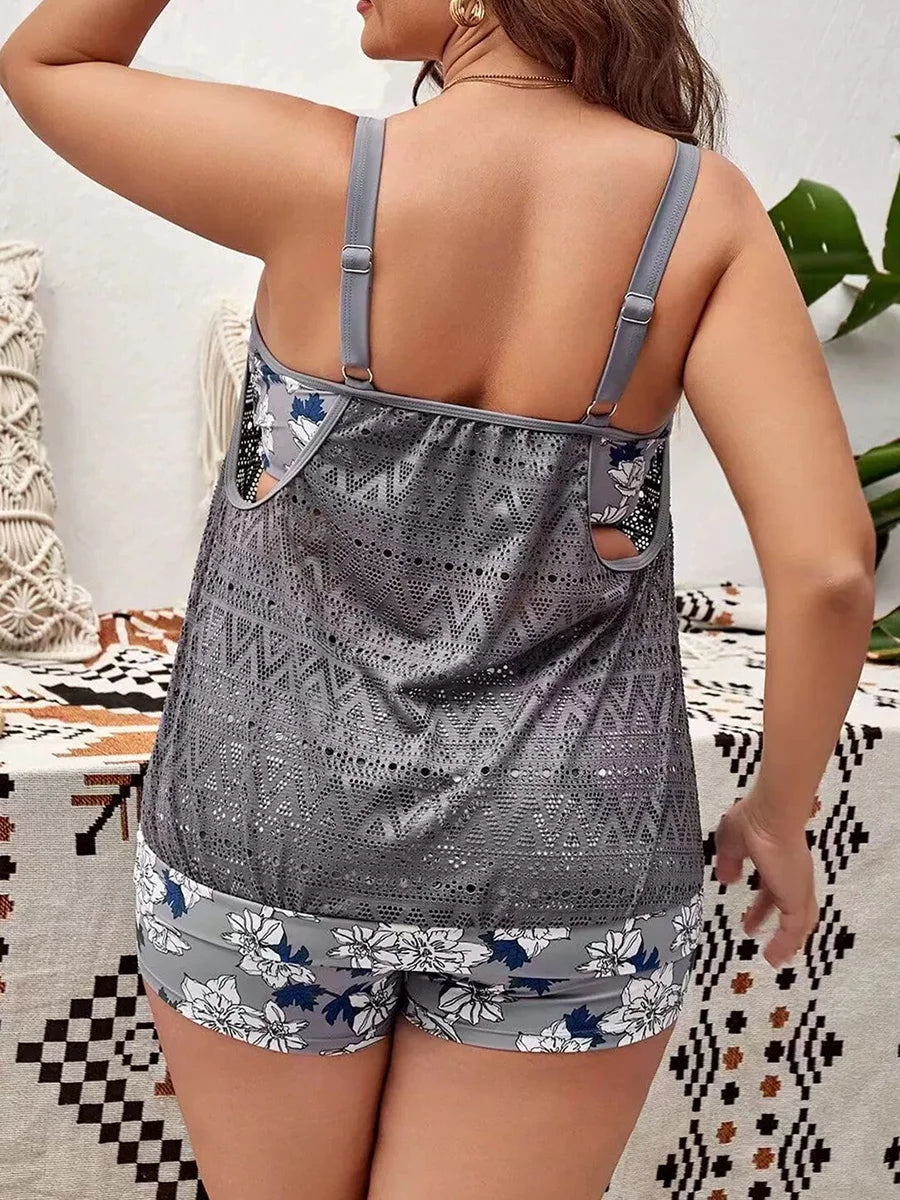 Maillot de Bain grande taille à Imprimé Floral