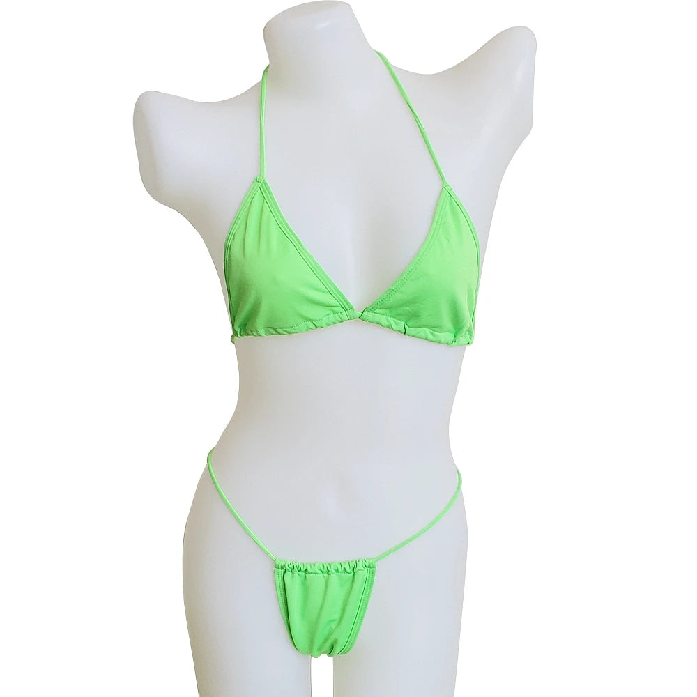 Maillot de Bain Bikini String Elastique ultra fin