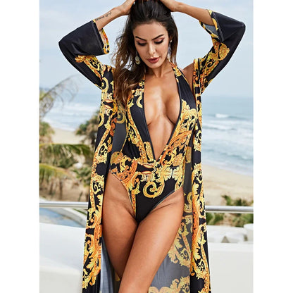 Ensemble 2 pièces | 1 kimono + 1 maillot de bain