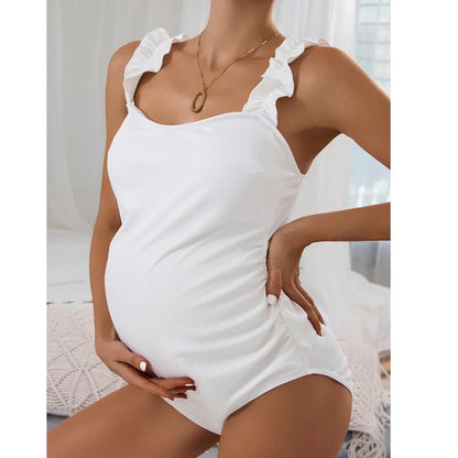 Maillot de Bain Femme Enceinte | Blanc Monokini Bikini - BREEZE BEEZ